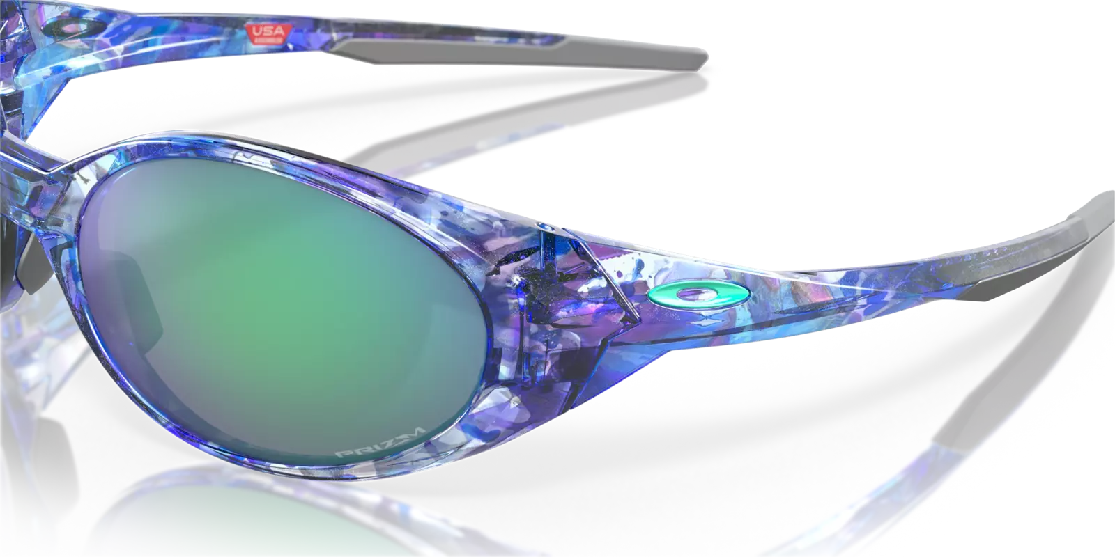 New Oakley newest Eyejacket Redux Sunglasses Clear Spin Shift Prizm Jade Lens