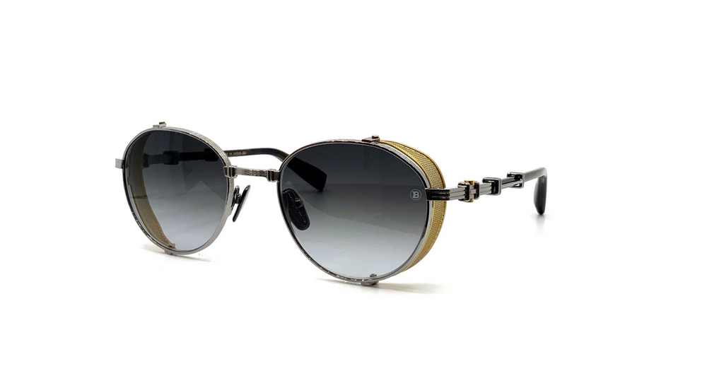 Balmain BPS-102D Matte black metal Wonder Boy sunglasses LIMITED EDITION