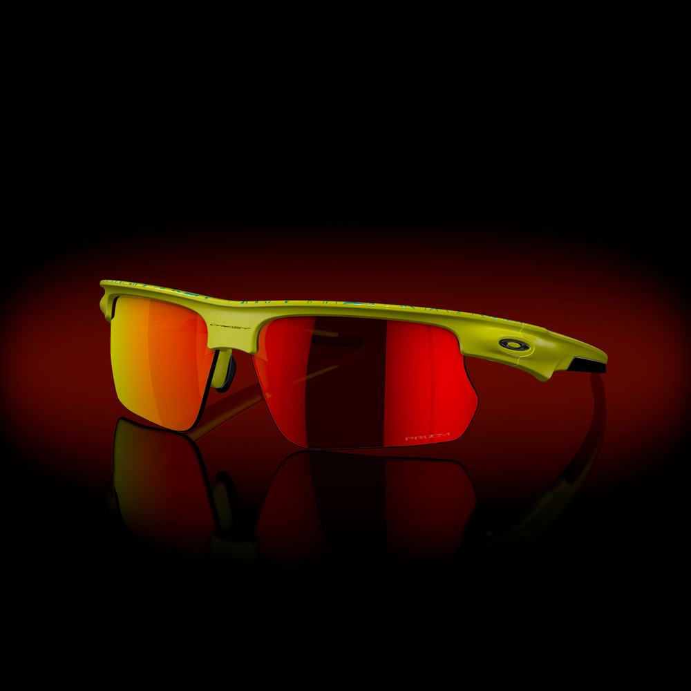 Oakley Okulary przeciwsłoneczne BISPHAERA Matte Tennis Ball Yellow / Prizm Ruby OO9400-13