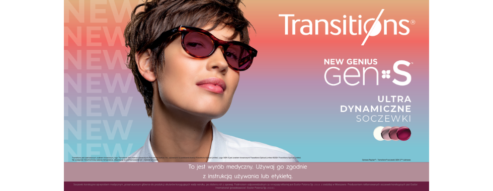 Inteligentne szkła fotochromatyczne nowej generacji Transitions Gen S w salonach Blink Blink