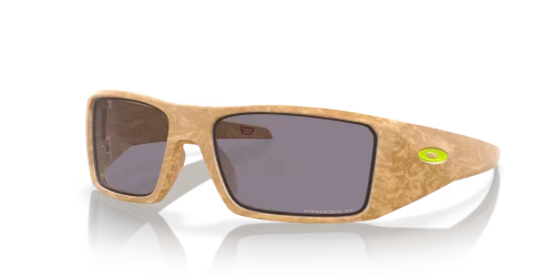 Oakley Sunglasses HELIOSTAT Coalesce Collection Matte Stone Desert Tan / Prizm Grey Polarized OO9231-17