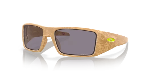 Oakley Sunglasses HELIOSTAT Coalesce Collection Matte Stone Desert Tan / Prizm Grey Polarized OO9231-17