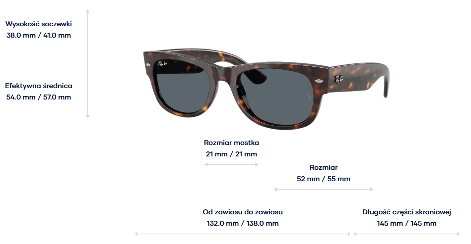 Ray-Ban Okulary przeciwsłoneczne MEGA WAYFARER II RB0832S-902/R5
