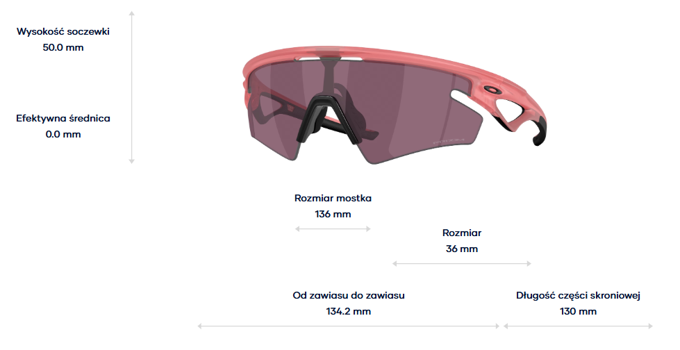 Oakley Okulary przeciwsłoneczne SPHAERA SLASH Matte Transparent Paloma / Prizm Road Black OO9499-13
