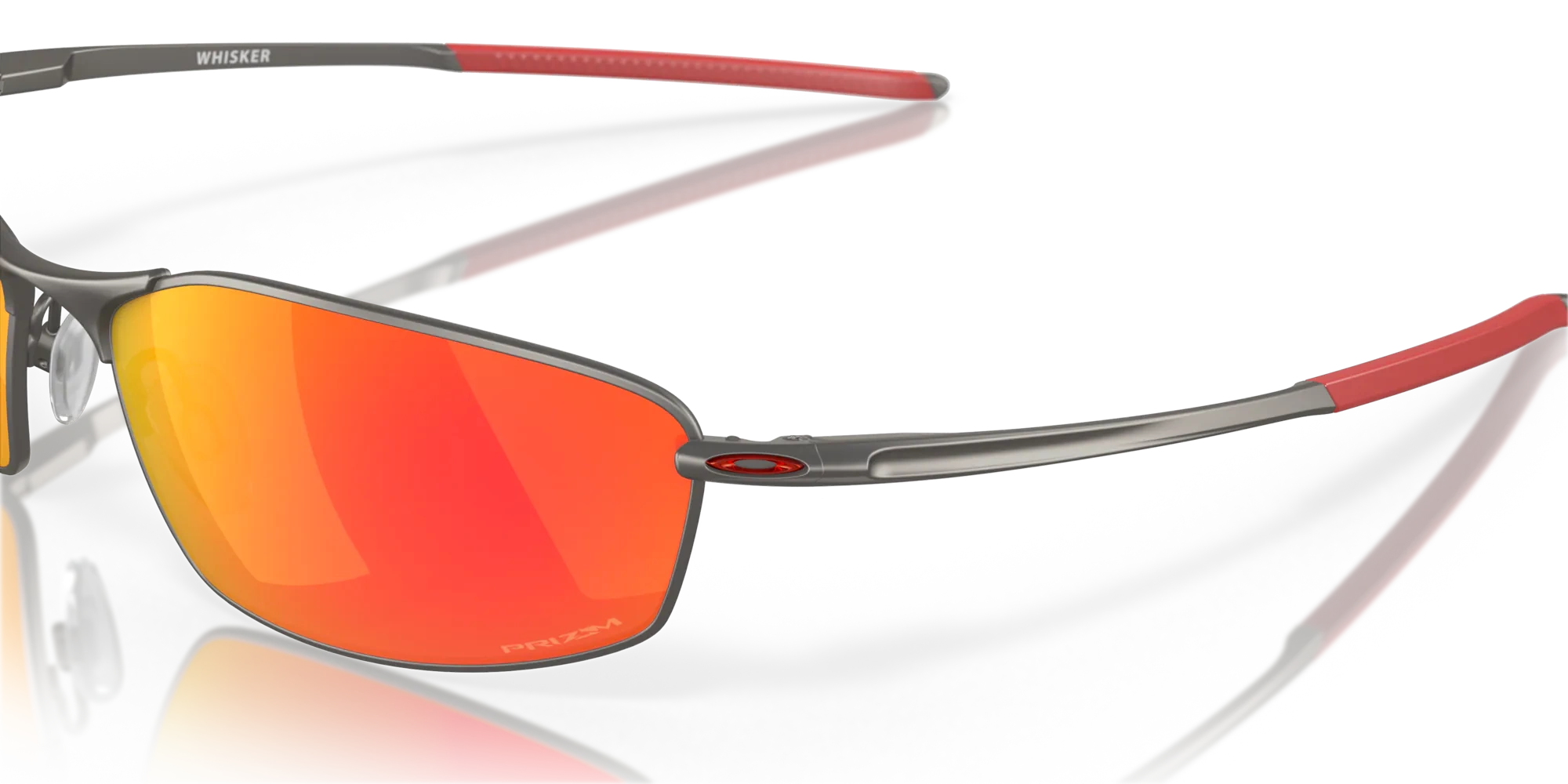 Oakley Sunglasses WHISKER Matte Gunmetal/Prizm Ruby OO4141-02
