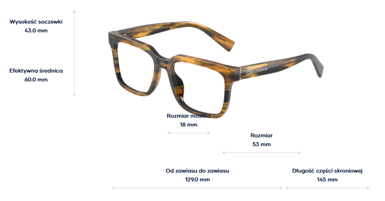 Dolce & Gabbana Okulary korekcyjne DG3422-3063