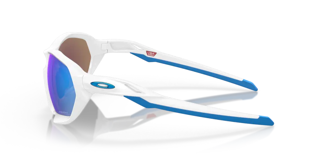 Oakley Okulary przeciwsłoneczne PLAZMA Matte White, Prizm Sapphire OO9019-10