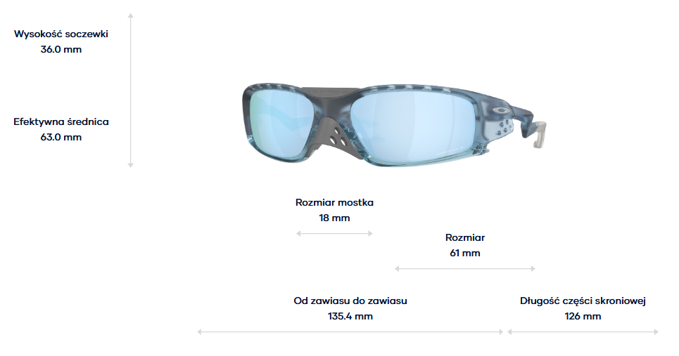 Oakley Okulary przeciwsłoneczne PLANTARIS SQ Matte Trans Stonewash / Prizm Deep Water Polarized OO9529-08
