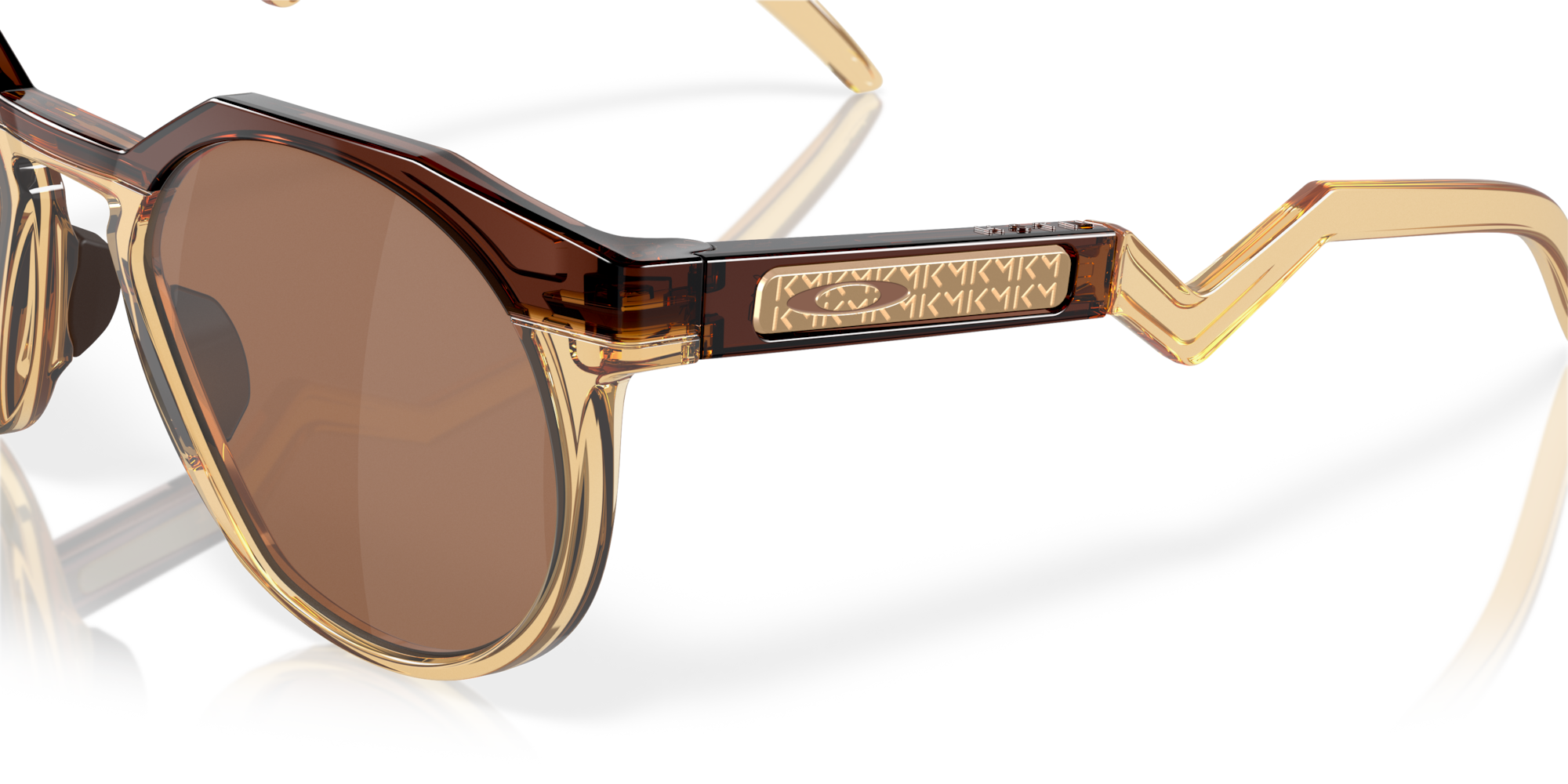 Oakley Sunglasses Kylian Mbappé Signature Series HSTN Dark Amber Light Curry/Prizm Tungsten OO9242-07