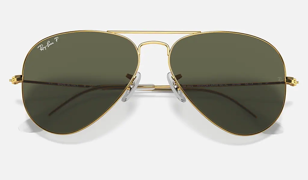 Ray-Ban Okulary przeciwsłoneczne z polaryzacją AVIATOR LARGE METAL RB3025 - 001/58