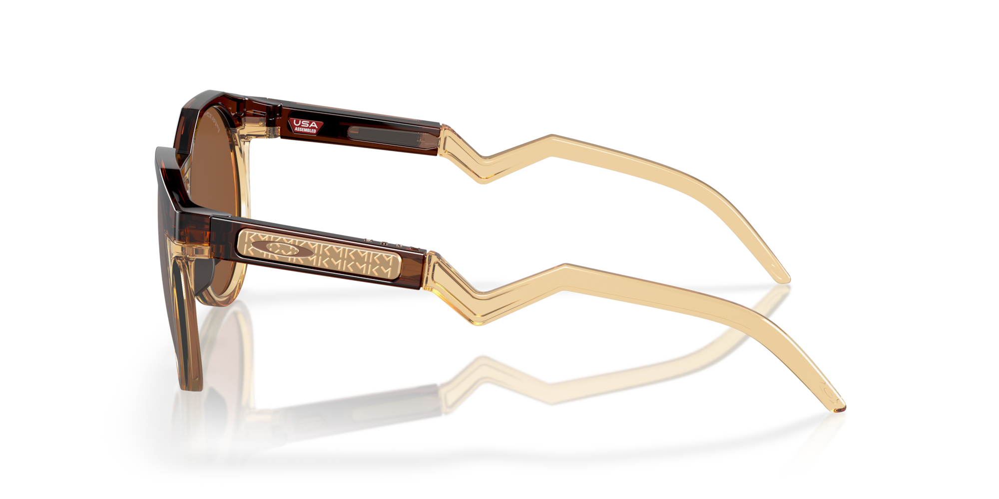 Oakley Sunglasses Kylian Mbappé Signature Series HSTN Dark Amber Light Curry/Prizm Tungsten OO9242-07