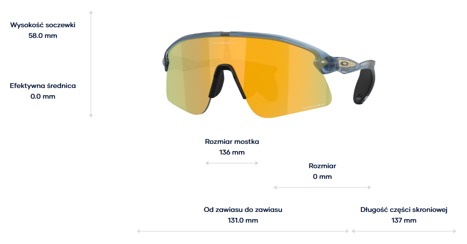 Oakley Okulary przeciwsłoneczne Stunt Devil S Matte Transparent Abyss / Prizm 24k OO9518-05