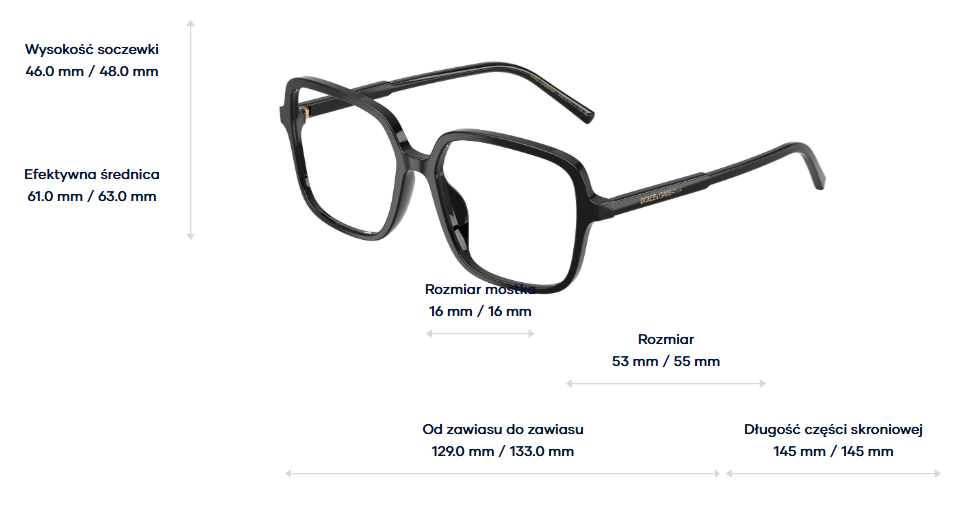 Dolce & Gabbana Okulary korekcyjne DG3442-501