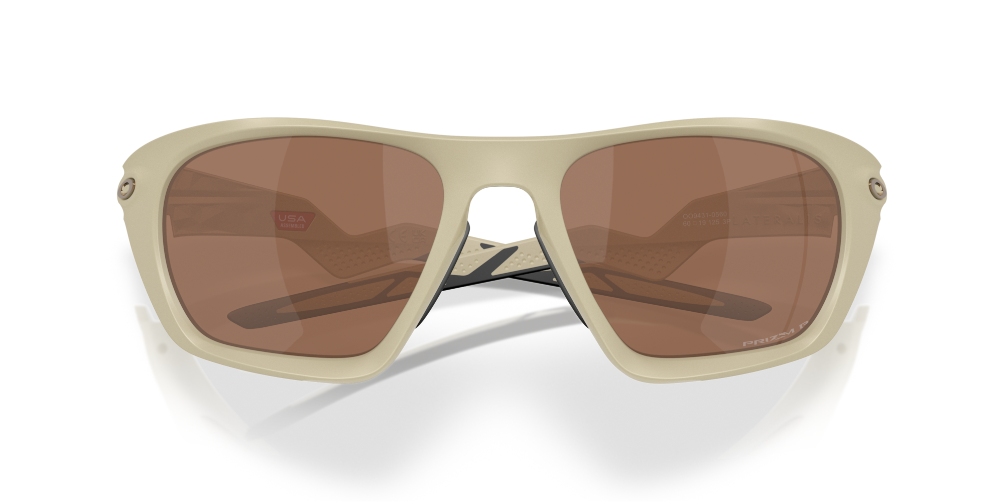 Oakley Okulary przeciwsłoneczne LATERALIS Matte Sand/Tungsten Iridium Polarized OO9431-05
