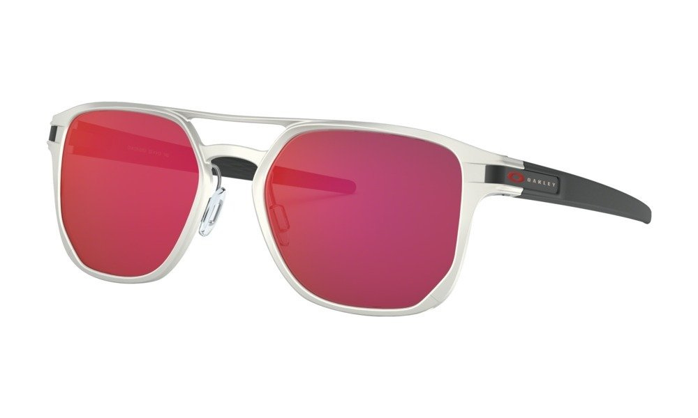 Oakley Sunglasses LATCH ALPHA Matte Silver/Torch Iridium OO4128-02