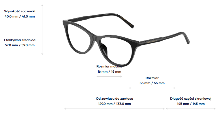 Dolce & Gabbana Okulary korekcyjne DG3443-501