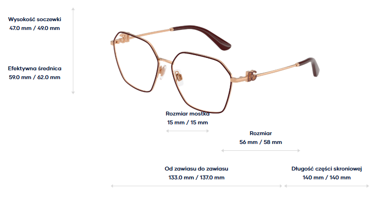 Dolce & Gabbana Okulary korekcyjne DG1366-1351