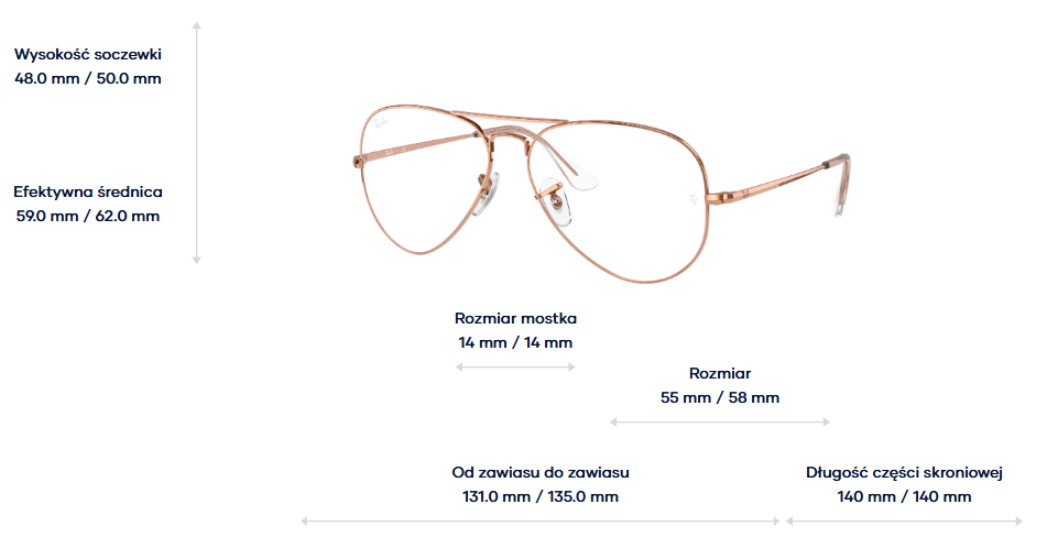 Ray-Ban Okulary korekcyjne AVIATOR RB6489-3094