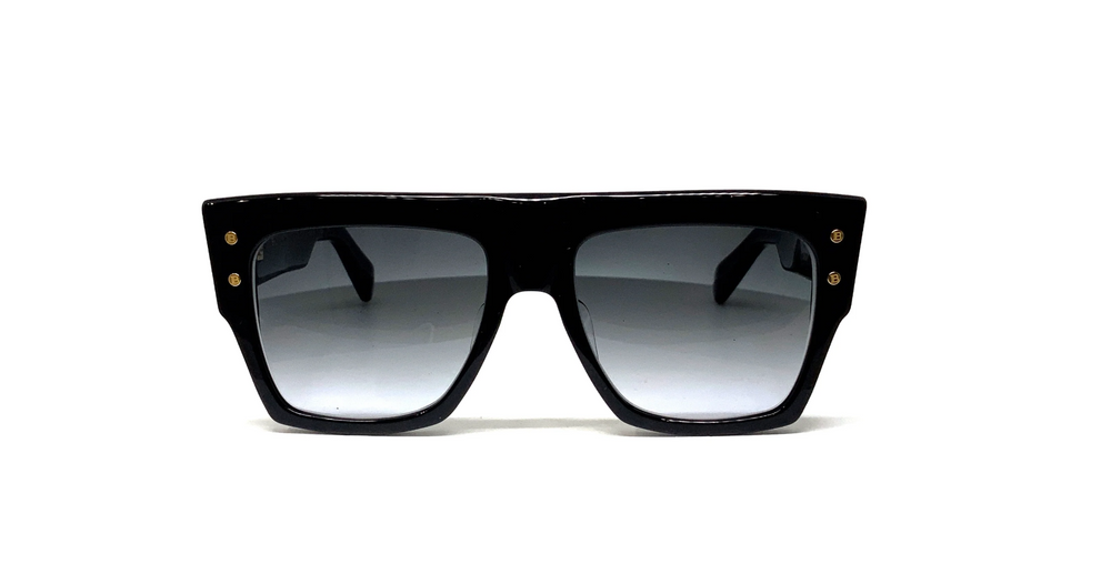 Balmain BPS-100A Black and gold-tone acetate B-I sunglasses