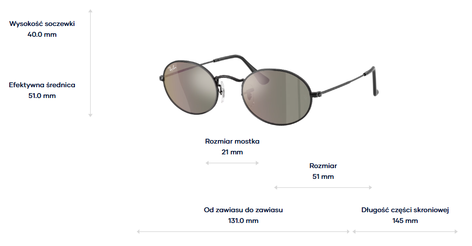 Ray-Ban Okulary przeciwsłoneczne OVAL RB3547N-002/39