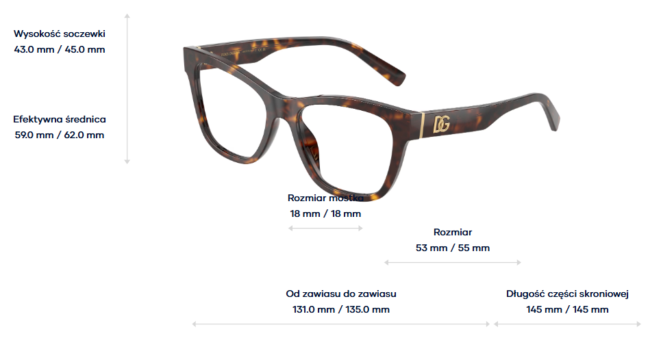 Dolce & Gabbana Okulary korekcyjne DG3430-502