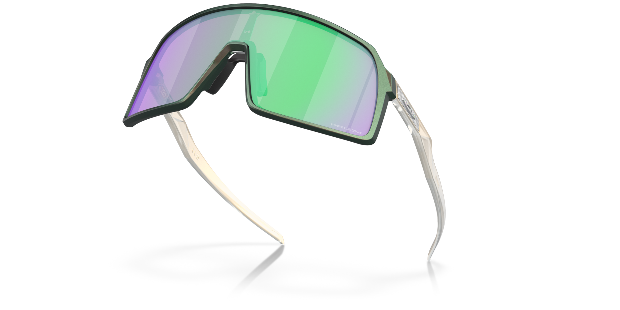 Oakley Okulary przeciwsłoneczne SUTRO Matte Silver Green/Prizm Road Jade OO9406-A2