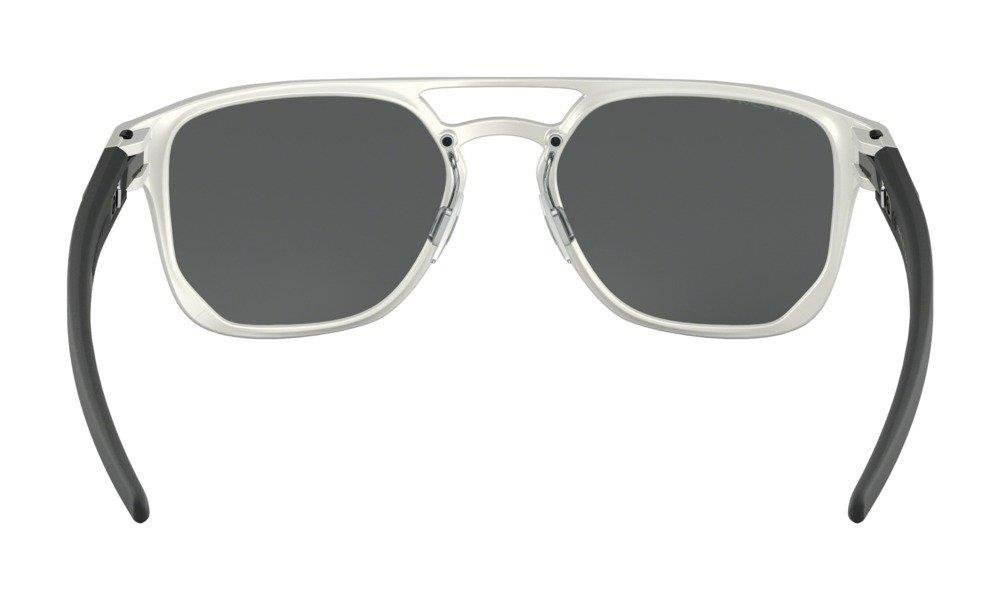 Oakley Sunglasses LATCH ALPHA Matte Silver/Prizm Black Polarized OO4128-01