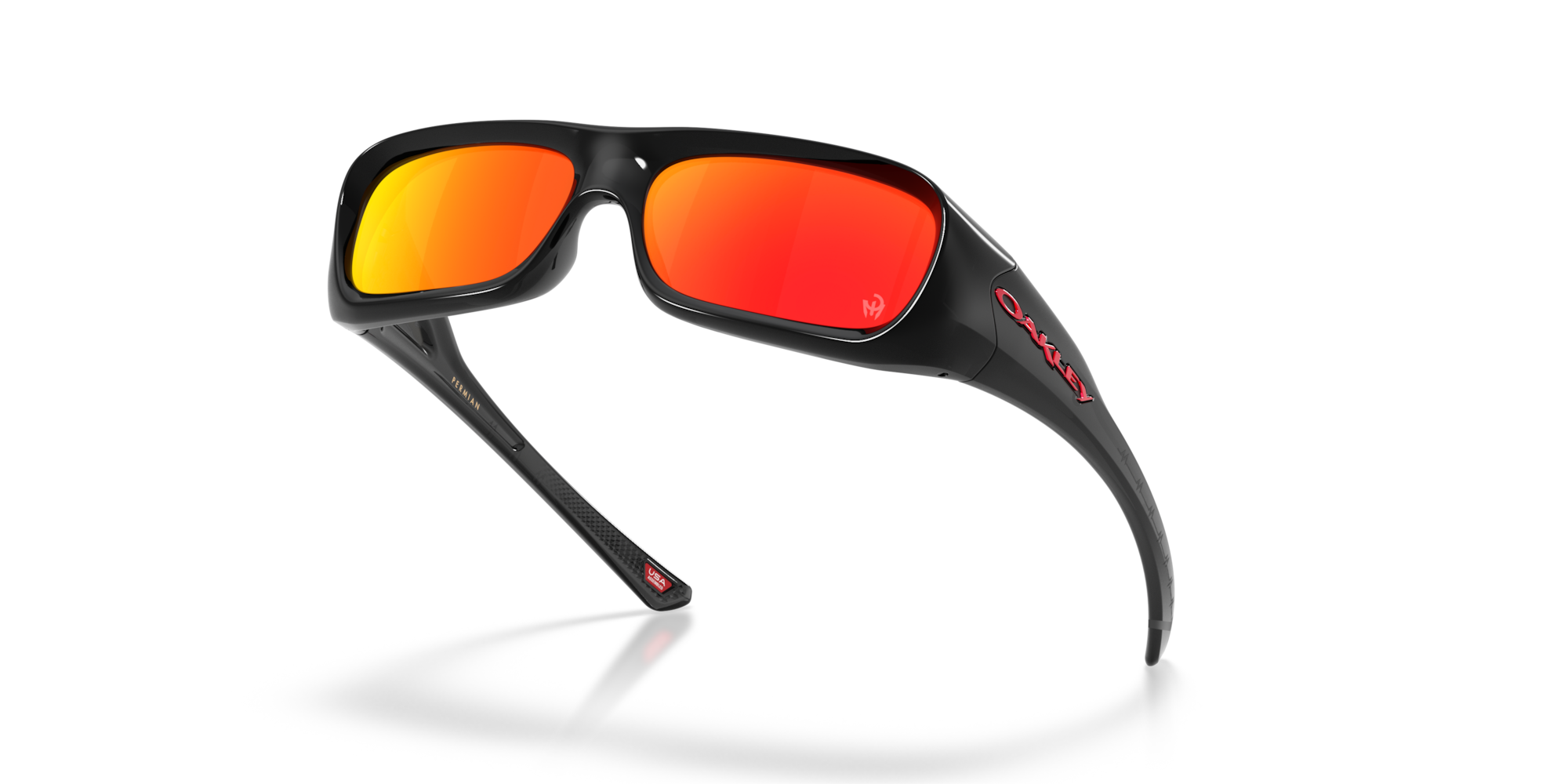 Oakley Sunglasses PERMIAN Patrick Mahomes II Collection Black Ink/Prizm Ruby OO9520-11