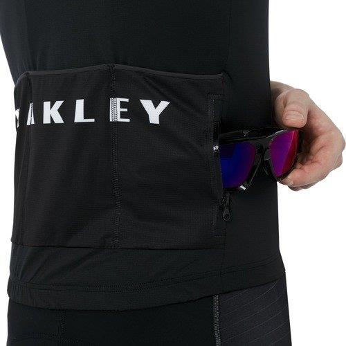 OAKLEY Koszulka kolarska Premium Branded Road Jersey Black 434143-02E
