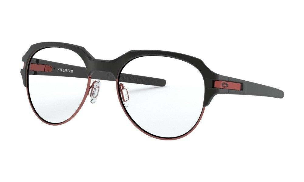 Oakley Okulary korekcyjne STAGEBEAM Satin Black/Brick Red OX8148-05