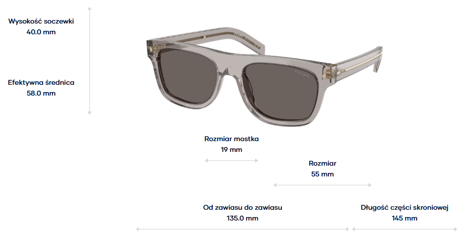 Prada Okulary przeciwsłoneczne PR B12S-10J70Z