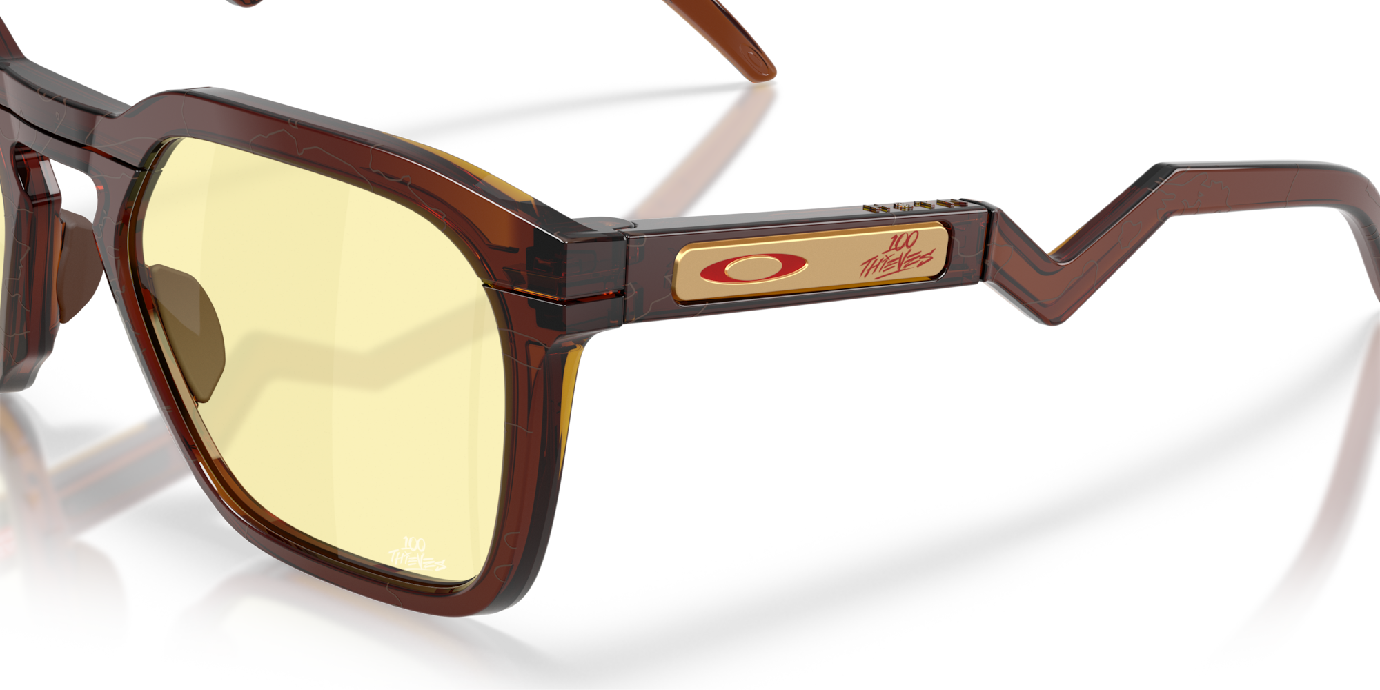 Oakley Okulary przeciwsłoneczne HSTN SQ 100 Thieves Collection Dark Amber / Prizm Gaming™ 2.0 OO9533-10