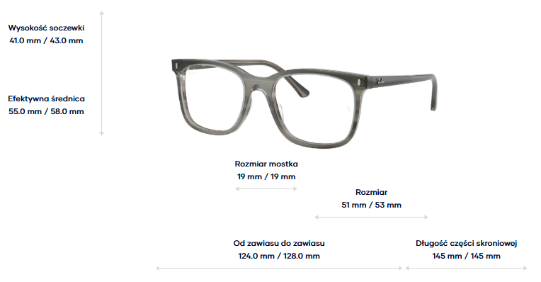 Ray-Ban Vista Okulary korekcyjne RX5446-8453