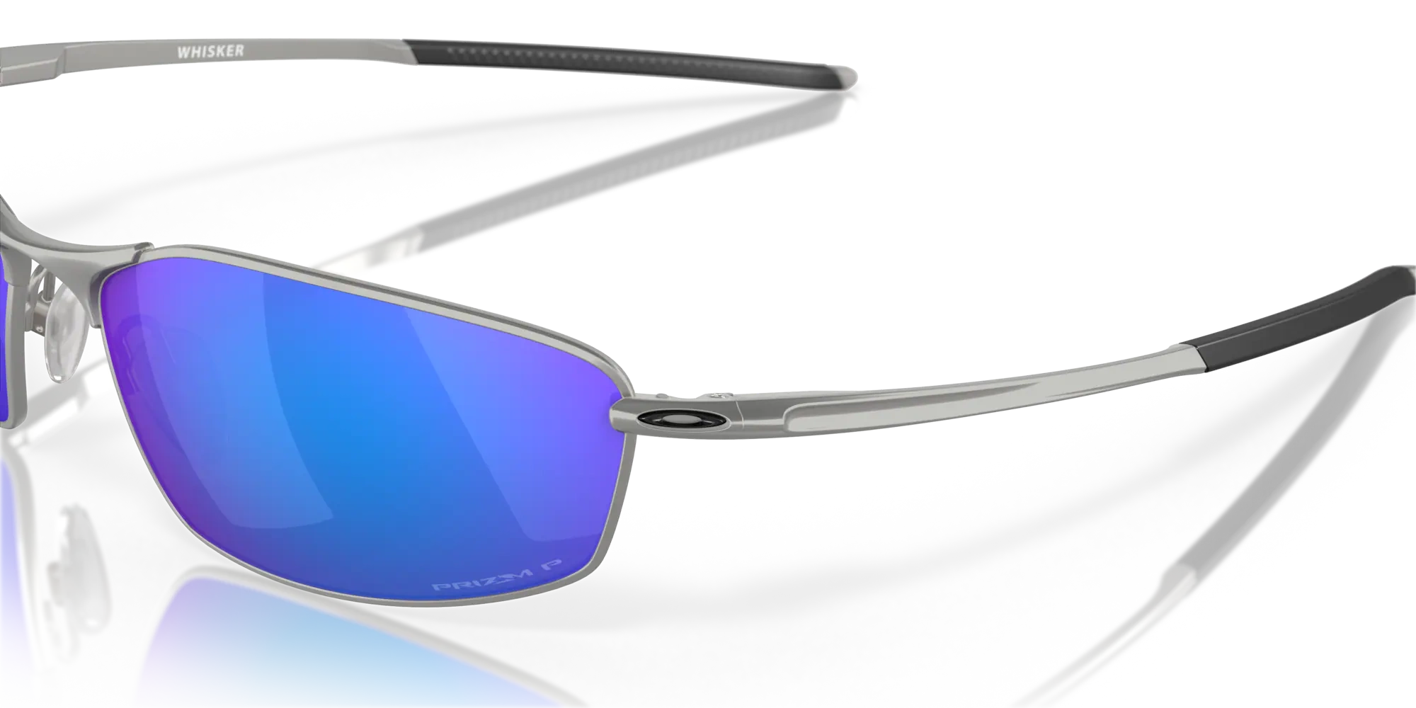 Oakley Sunglasses WHISKER Satin Chrome/Prizm Sapphire Iridium Polarized OO4141-04