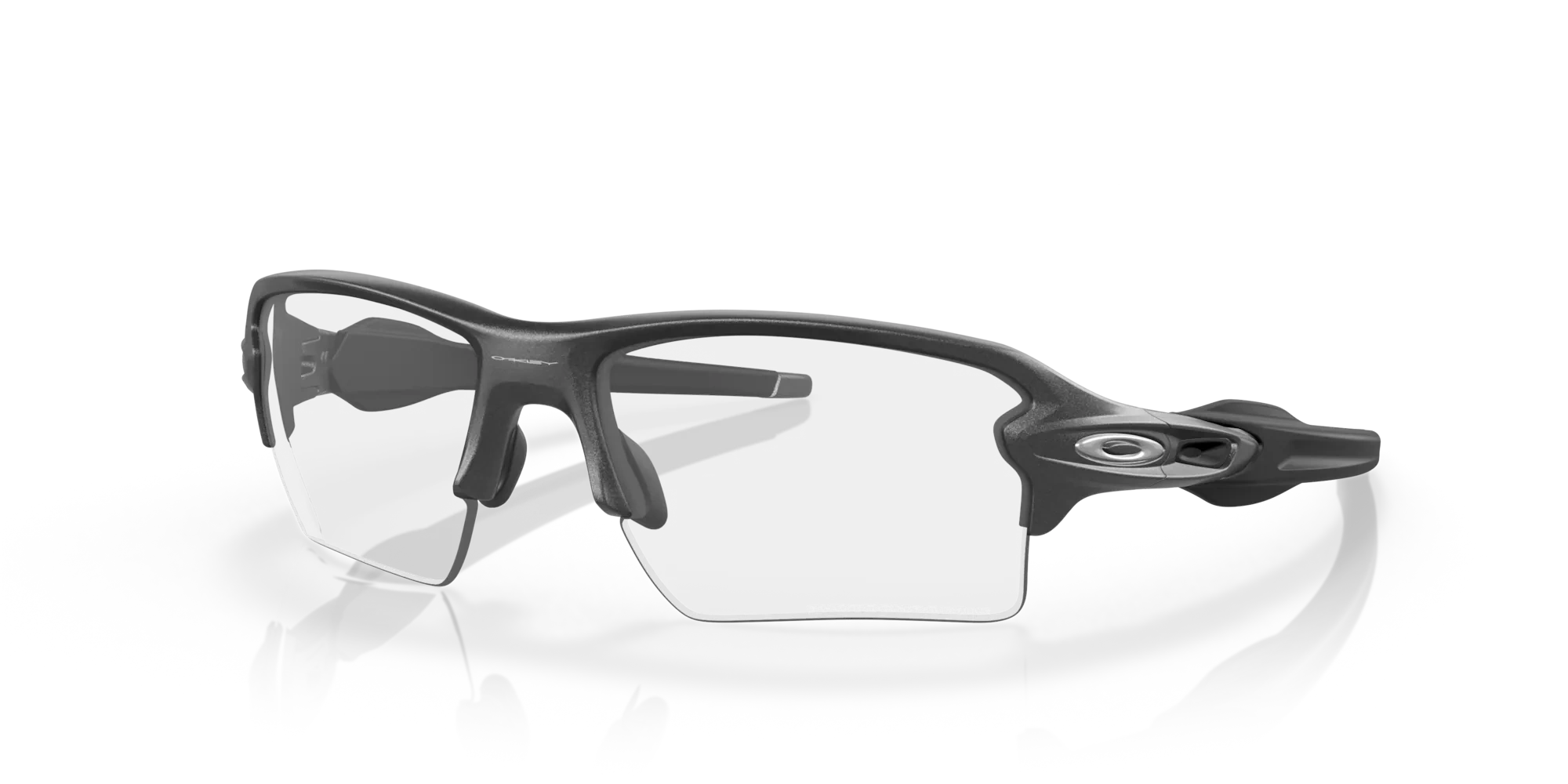 Oakley Sunglasses FLAK 2.0 XL Steel/Black Iridium Photochromic Activated OO9188-16