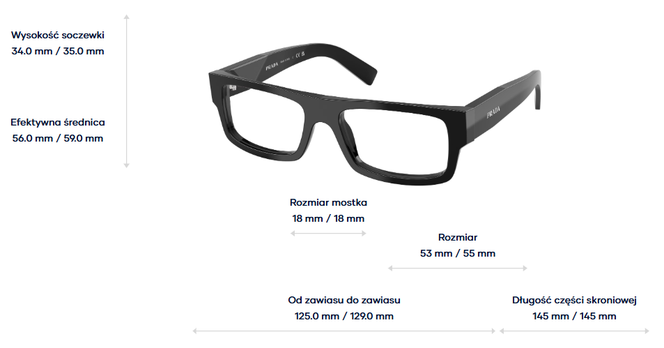 Prada Okulary korekcyjne PR D06V-16K1O1