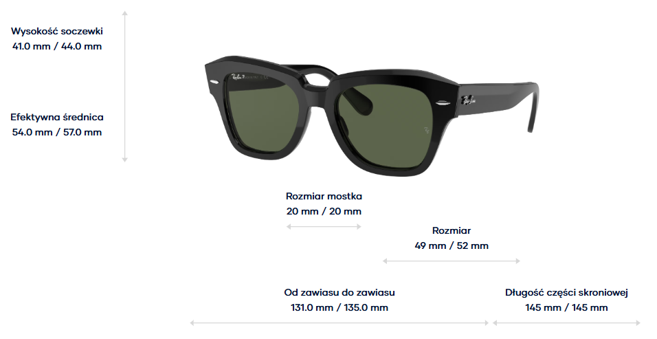 Ray-Ban Sunglasses STATE STREET RB2186-901/58