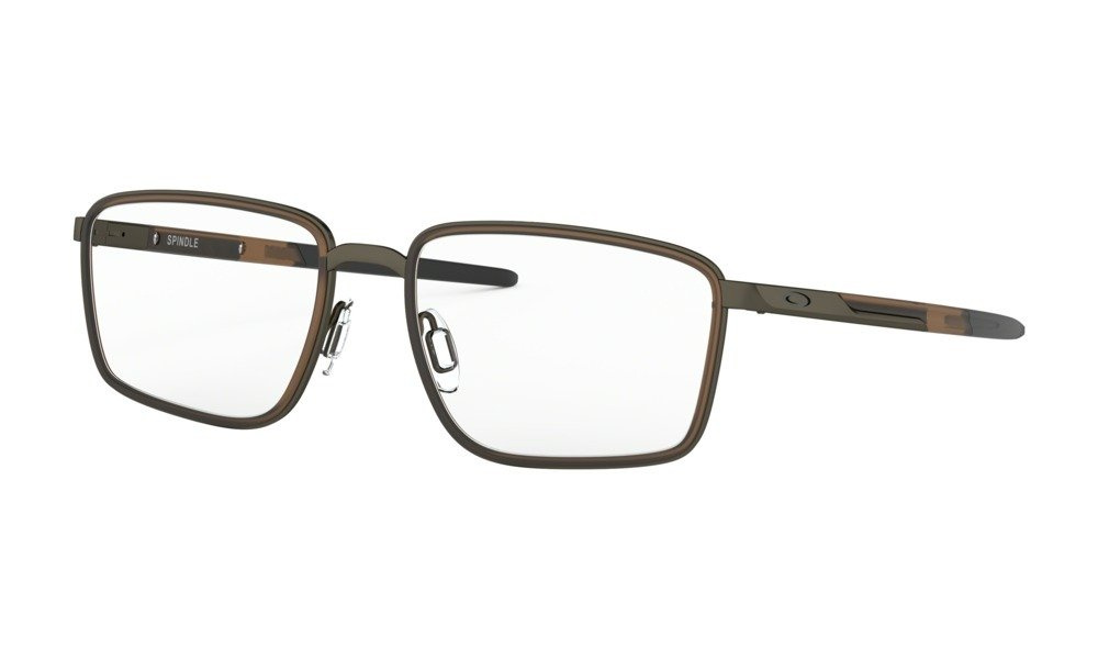 Oakley Optical Frame SPINDLE Pewter/Matte Dark Brown/Clear OX3235-03