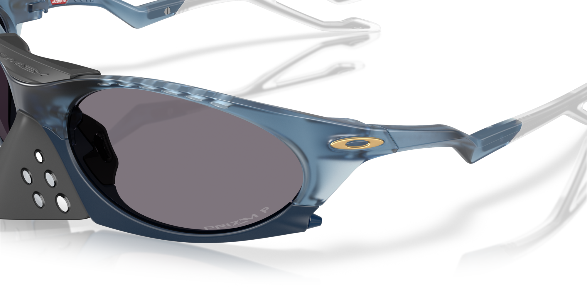 Oakley Okulary przeciwsłoneczne PLANTARIS Matt Transparent Abyss / Prizm Grey Polarized OO9437-09