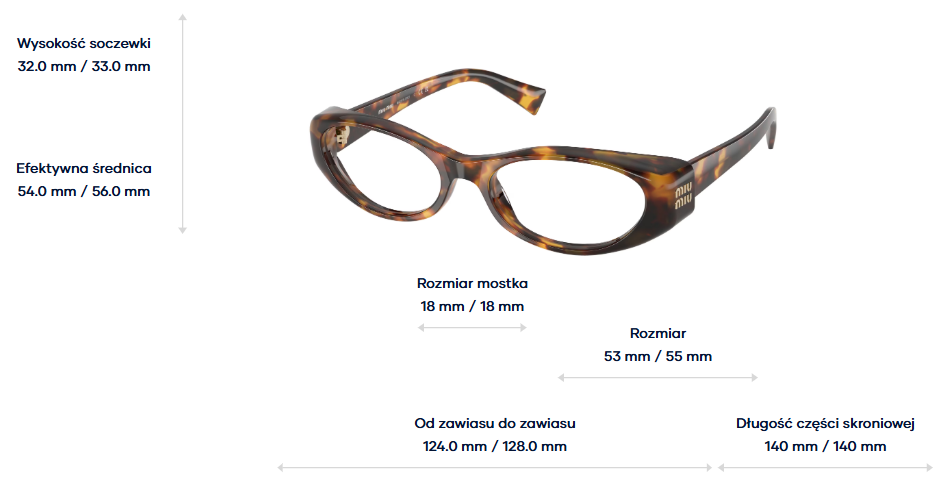 Miu Miu Okulary korekcyjne MU 03ZV-14L1O1