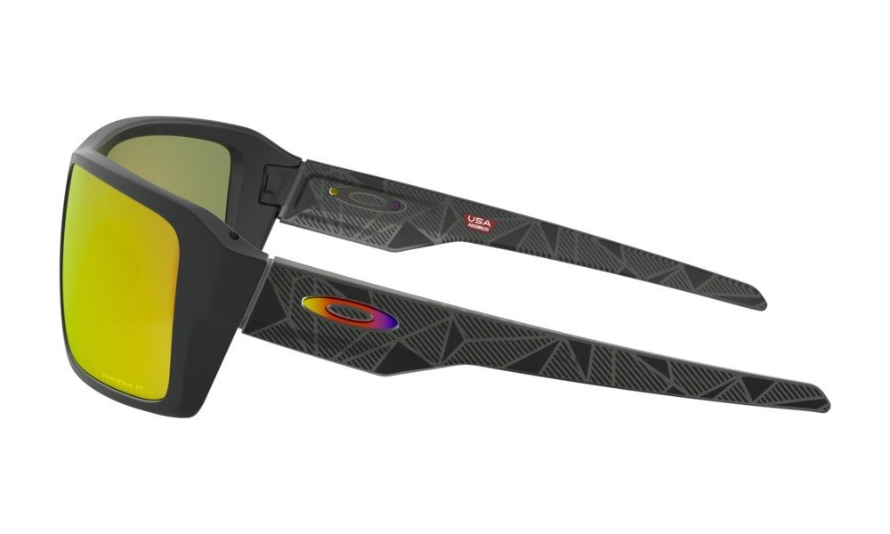 Oakley Okulary przeciwsłoneczne DOUBLE EDGE Matte Black Prizmatic/Prizm Ruby Polarized OO9380-23
