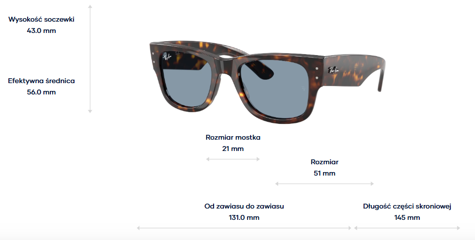 Ray-Ban Okulary przeciwsłoneczne MEGA WAYFARER RB0840S-902/56