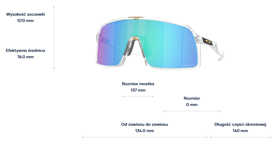 Oakley Okulary przeciwsłoneczne SUTRO Polished Clear / Prizm Sapphire OO9406-A3