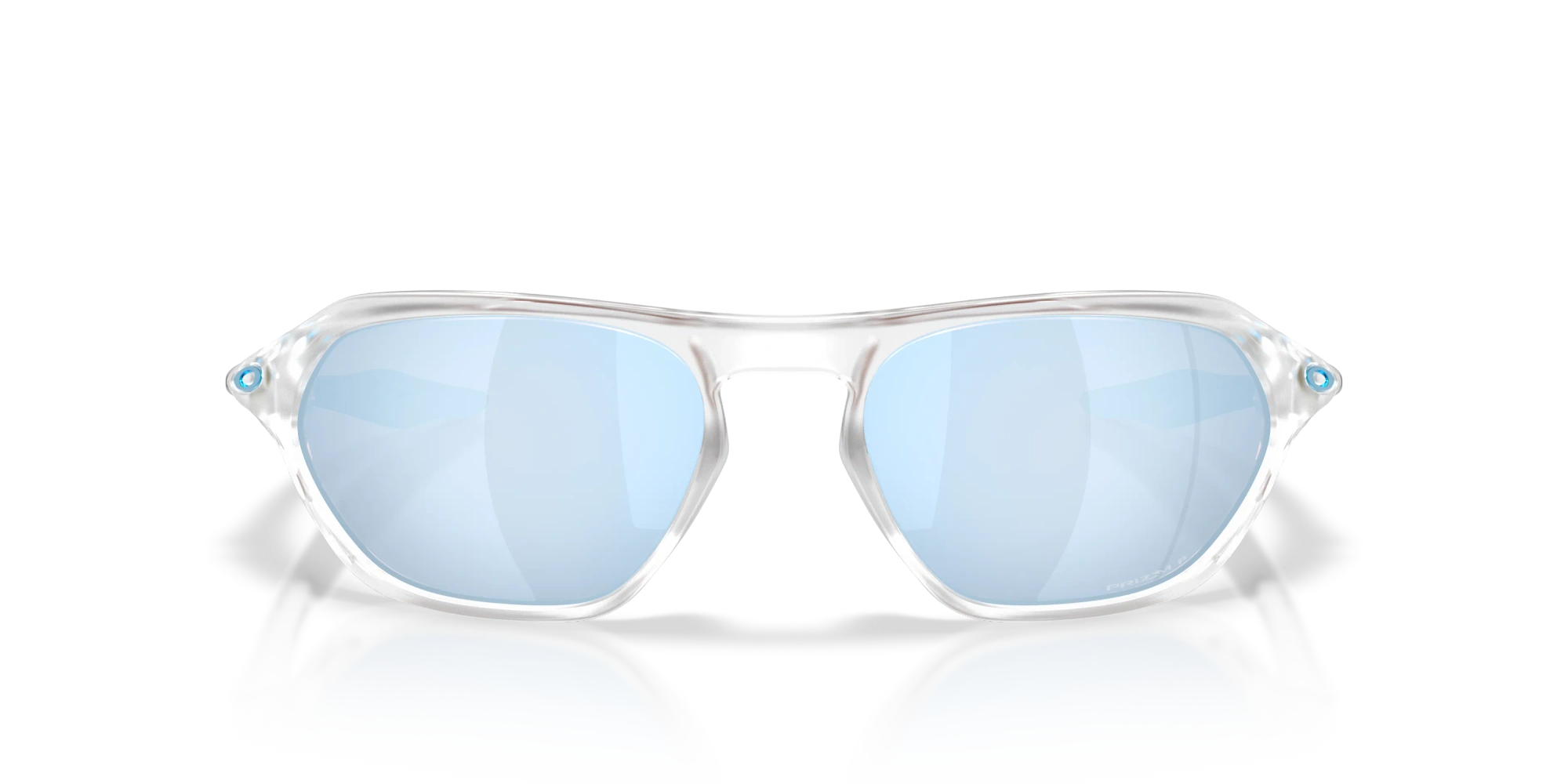 Oakley Sunglasses CAGE JACKET Matte Clear/Prizm Deep Water Polarized OO9537-02