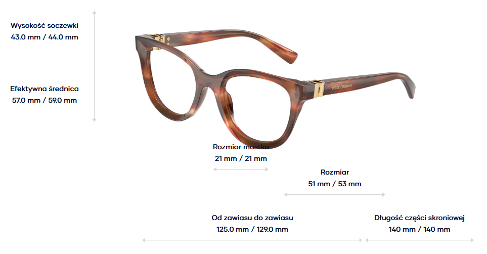 Dolce & Gabbana Okulary korekcyjne DG3437-3221