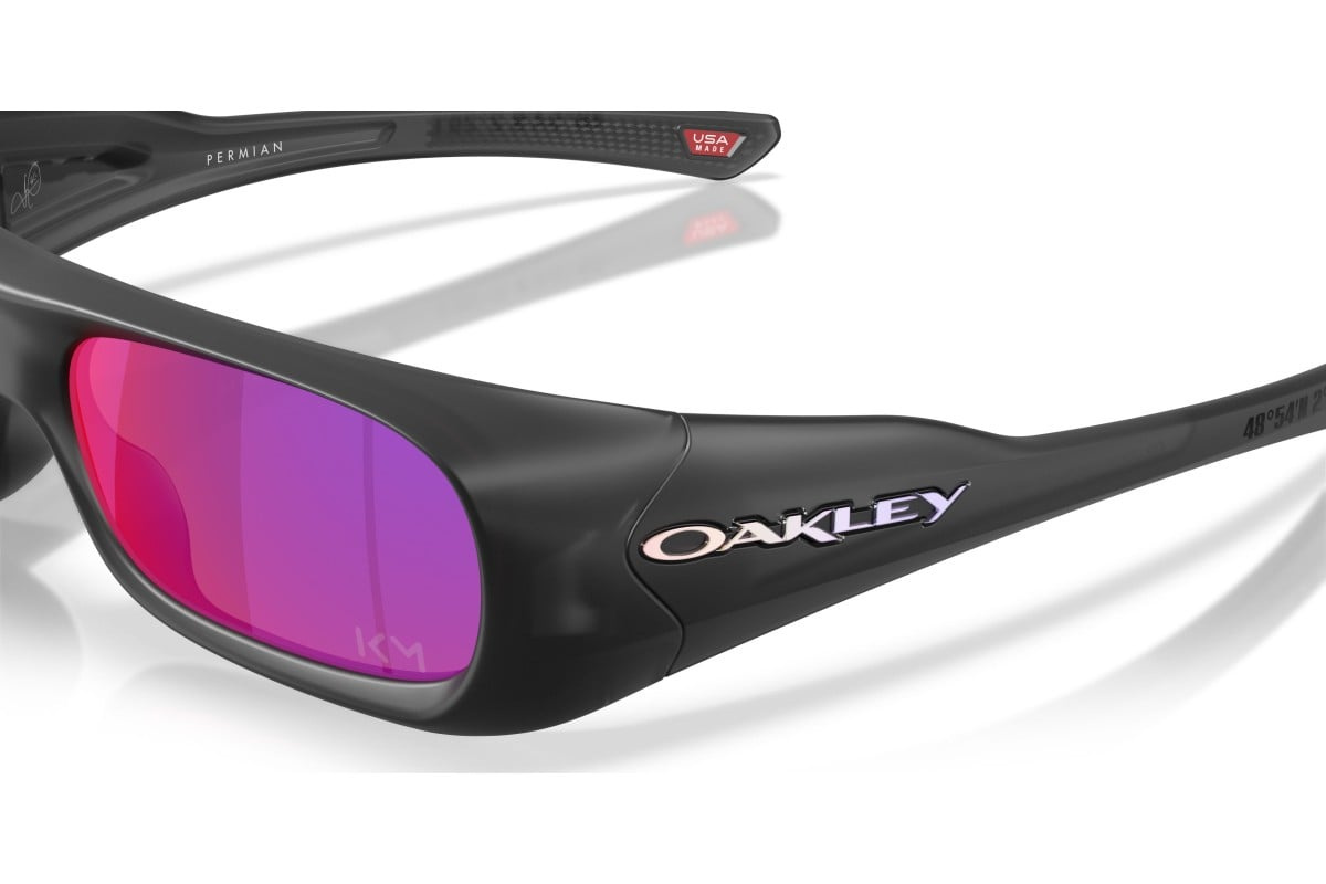Oakley Okulary przeciwsłoneczne PERMIAN Kylian Mbappé Signature Matte Black Ink / Prizm Road OO9520-07