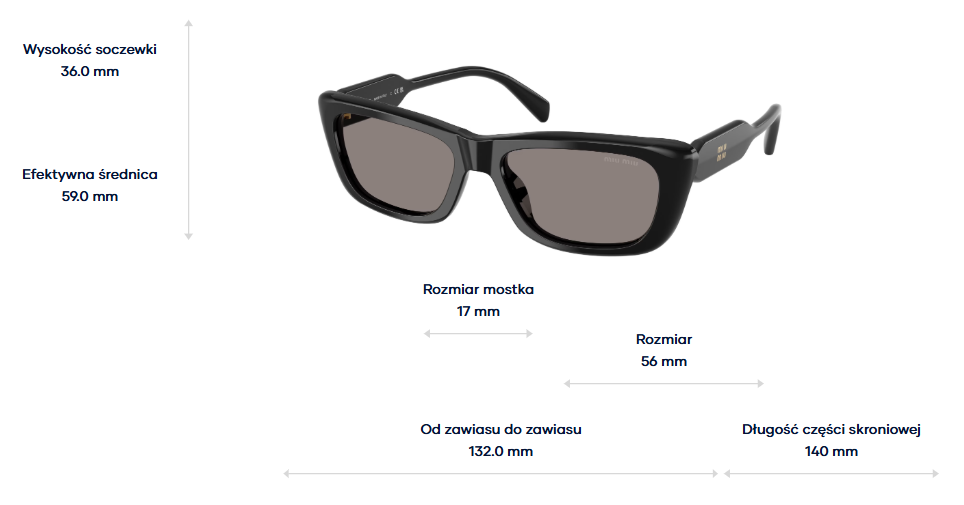 Miu Miu Okulary przeciwsłoneczne MU B12S-16K80Q
