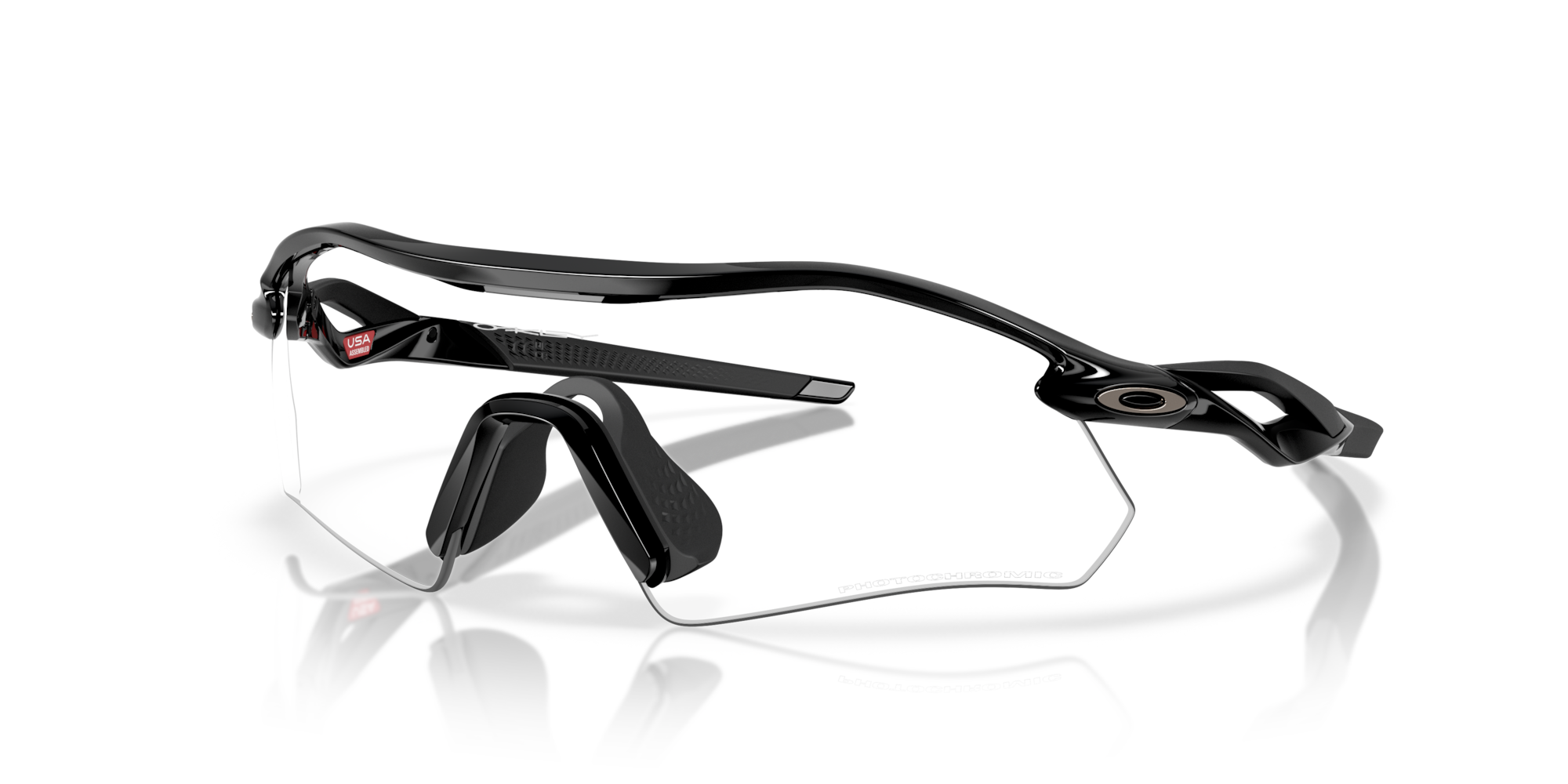 Oakley Okulary przeciwsłoneczne RADAR PLATE Polished black / Clear to black iridium photochromic OO9495D-02