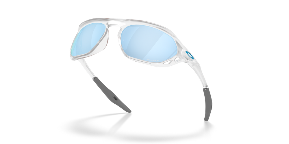 Oakley Sunglasses CAGE JACKET Matte Clear/Prizm Deep Water Polarized OO9537-02