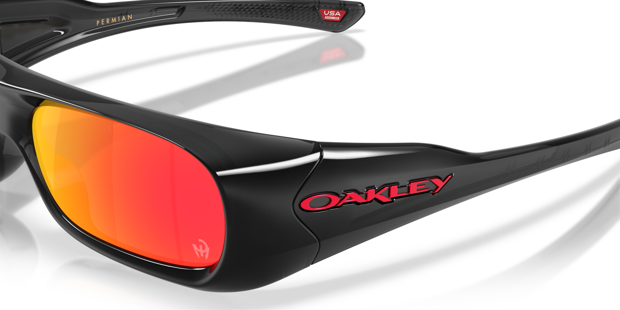 Oakley Sunglasses PERMIAN Patrick Mahomes II Collection Black Ink/Prizm Ruby OO9520-11